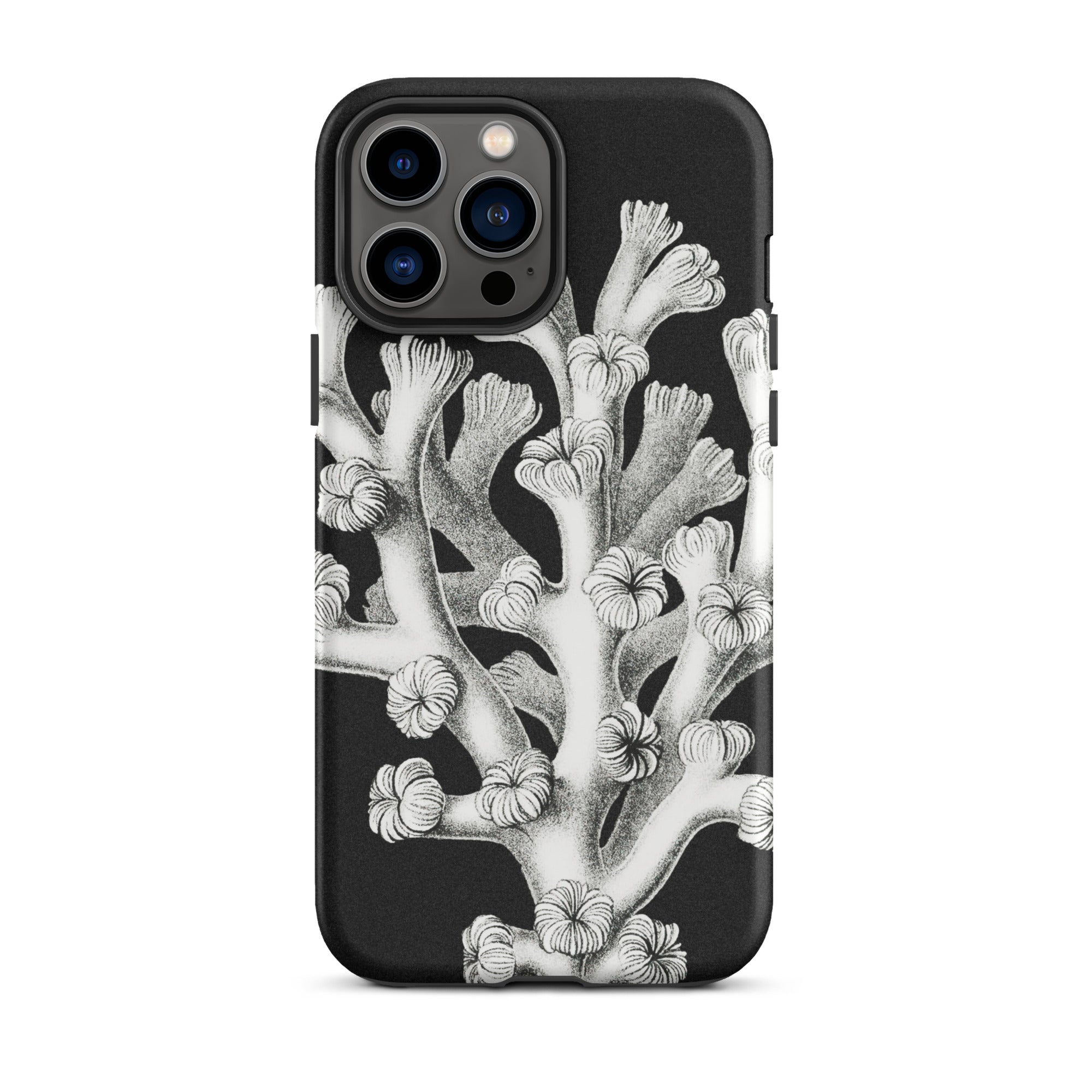 Coral Ernst Haeckel Marine Life Illustration Iphone Case, 13 Pro Max / Matte, Black Phone Case Coral Design