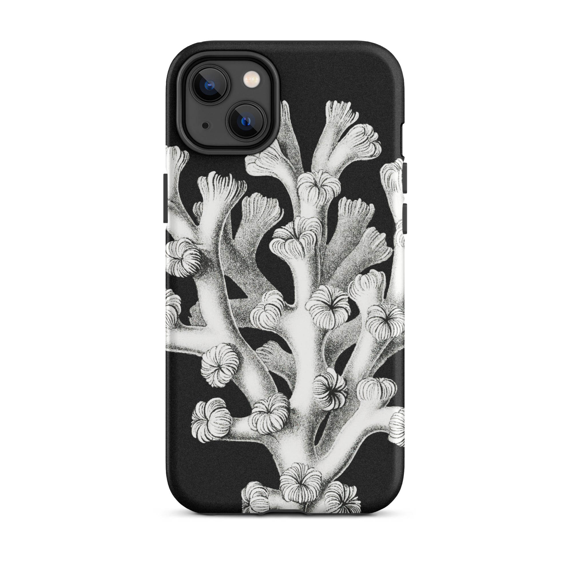 Coral Ernst Haeckel Marine Life Illustration Iphone Case, 14 Plus / Matte, Black Phone Case Coral Design