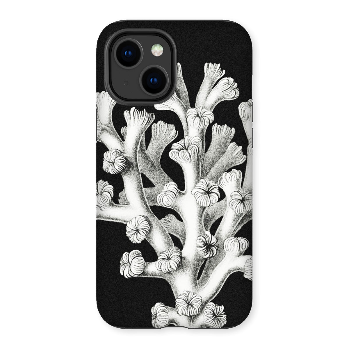 Coral - Ernst Haeckel Marine Life Illustration Iphone Case, 14 Plus / Matte, Black Phone Case Coral Design