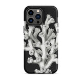 Coral - Ernst Haeckel Marine Life Illustration Iphone Case, 14 Pro Max / Matte, Black Phone Case Coral Design