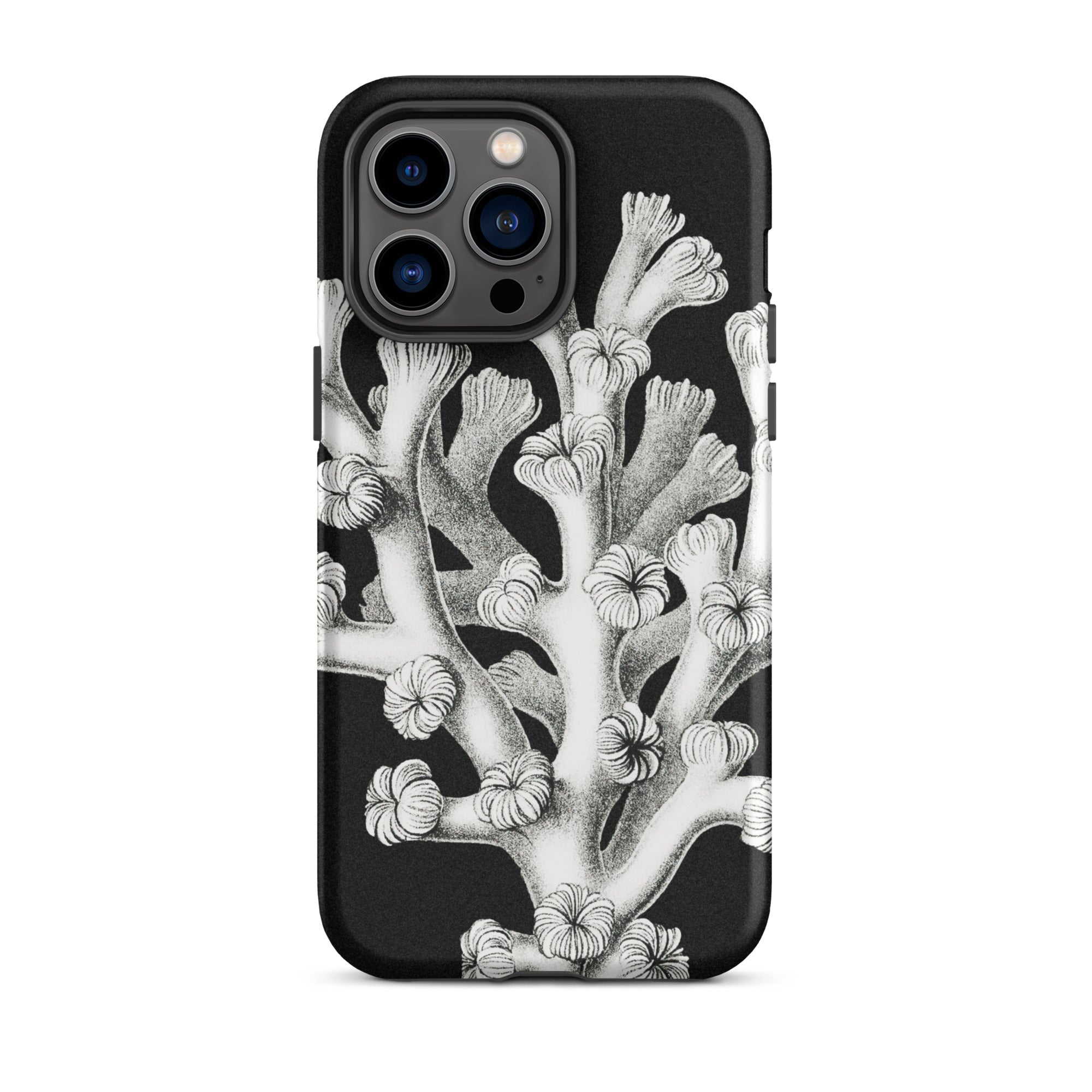 Coral Ernst Haeckel Marine Life Illustration Iphone Case, 14 Pro Max / Matte, Black Phone Case Coral Design