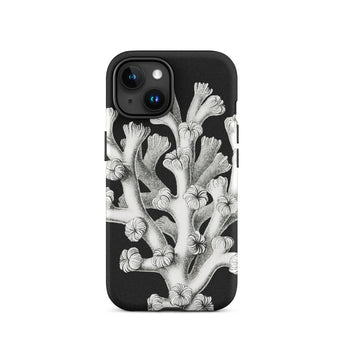 Coral - Ernst Haeckel Marine Life Illustration Iphone Case, 15 / Matte, Black Phone Case Coral Design