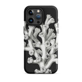 Coral - Ernst Haeckel Marine Life Illustration Iphone Case, 15 Pro Max / Matte, Black Phone Case Coral Design