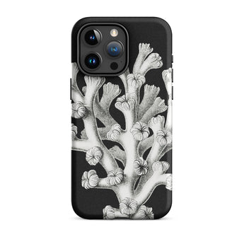 Coral - Ernst Haeckel Marine Life Illustration Iphone Case, 15 Pro Max / Matte, Black Phone Case Coral Design