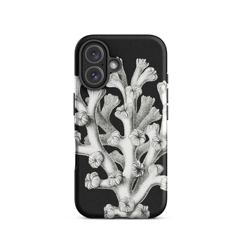 Coral - Ernst Haeckel Marine Life Illustration Iphone Case, 16 / Matte, Black Phone Case Coral Design