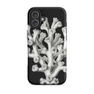 Coral Ernst Haeckel Marine Life Illustration Iphone Case, 16 Plus / Matte, Black Phone Case Coral Design