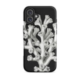 Coral - Ernst Haeckel Marine Life Illustration Iphone Case, 16 Plus / Matte, Black Phone Case Coral Design