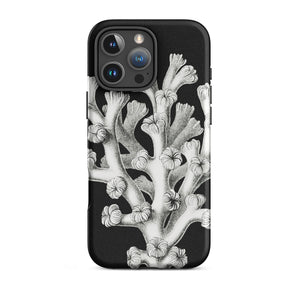 Coral - Ernst Haeckel Marine Life Illustration Iphone Case, 16 Pro Max / Matte, Black Phone Case Coral Design