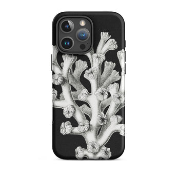 Coral - Ernst Haeckel Marine Life Illustration Iphone Case, 16 Pro Max / Matte, Black Phone Case Coral Design