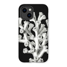 Coral - Ernst Haeckel Marine Life Illustration Iphone Case, Black Phone Case Coral Design