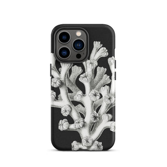 Coral - Ernst Haeckel Marine Life Illustration Phone Case Iphone 13 Pro / Matte Black Phone Case Coral Design Ernst Haeckel, Haeckel’s