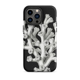 Coral - Ernst Haeckel Marine Life Illustration Phone Case Iphone 14 Pro Max / Matte Black Phone Case Coral Design Ernst Haeckel, Haeckel’s