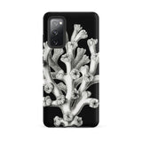 Coral - Ernst Haeckel Marine Life Illustration Samsung Case, Galaxy S20 Fe / Matte, Black Phone Case White Coral Design