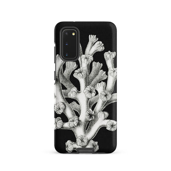 Coral - Ernst Haeckel Marine Life Illustration Samsung Case, Galaxy S20 / Matte, Black Phone Case White Coral Design