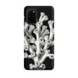 Coral - Ernst Haeckel Marine Life Illustration Samsung Case, Galaxy S20 Plus / Matte, Black Smartphone Case White Coral Design
