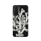 Coral Ernst Haeckel Marine Life Illustration Samsung Case, Galaxy S21 / Matte, Black Phone Case White Coral Illustration