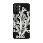 Coral Ernst Haeckel Marine Life Illustration Samsung Case, Galaxy S21 Plus / Matte, Black Phone Case White Coral Design