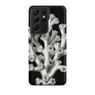 Coral Ernst Haeckel Marine Life Illustration Samsung Case, Galaxy S21 Ultra / Matte, Black Phone Case White Coral Design