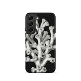 Coral - Ernst Haeckel Marine Life Illustration Samsung Case, Galaxy S22 / Matte, Black Phone Case White Coral Illustration