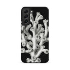 Coral Ernst Haeckel Marine Life Illustration Samsung Case, Galaxy S22 Plus / Matte, Black Smartphone Case White Coral Illustration