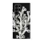 Coral Ernst Haeckel Marine Life Illustration Samsung Case, Galaxy S22 Ultra / Matte, Black Phone Case White Coral Design