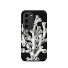 Coral Ernst Haeckel Marine Life Illustration Samsung Case, Galaxy S23 / Matte, Black Phone Case White Coral Design