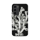 Coral Ernst Haeckel Marine Life Illustration Samsung Case, Galaxy S23 Plus / Matte, Black Phone Case White Coral Illustration