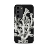 Coral - Ernst Haeckel Marine Life Illustration Samsung Case, Galaxy S23 Plus / Matte, Black Phone Case White Coral Illustration