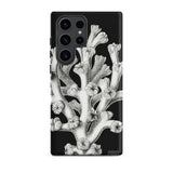 Coral - Ernst Haeckel Marine Life Illustration Samsung Case, Galaxy S23 Ultra / Matte, Black Phone Case White Coral Illustration