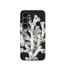 Coral Ernst Haeckel Marine Life Illustration Samsung Case, Galaxy S24 / Matte, Black Phone Case White Coral Illustration