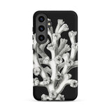 Coral - Ernst Haeckel Marine Life Illustration Samsung Case, Galaxy S24 Plus / Matte, Black Phone Case White Coral Design