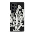 Coral Ernst Haeckel Marine Life Illustration Samsung Case, Galaxy S24 Ultra / Matte, Black Smartphone Case White Tree Like Coral