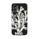 Coral Ernst Haeckel Marine Life Illustration Samsung Case, Galaxy S25 Plus / Matte, Black Phone Case White Coral Illustration
