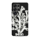 Coral Ernst Haeckel Marine Life Illustration Samsung Case, Galaxy S25 Ultra / Matte, Black Phone Case White Coral Design
