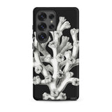 Coral - Ernst Haeckel Marine Life Illustration Samsung Case, Galaxy S25 Ultra / Matte, Black Phone Case White Coral Design