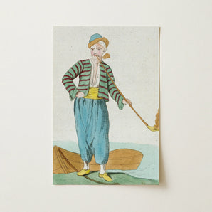 Costume Plate (homme De L’isle De Naxia) - Jacques Grasset De Saint Sauveur Art Print / Canvas, Jacques Grasset, Costume Plate,