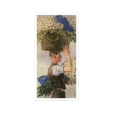 Covent Garden - William Bruce Ellis Ranken Art Print, Person Woven Basket Filled Flowers Head