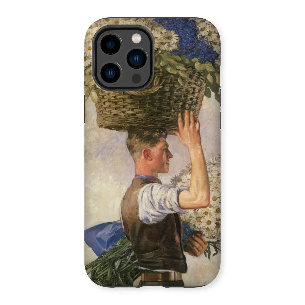 Covent Garden - William Bruce Ellis Ranken Iphone Case, 14 Pro Max / Matte, Phone Case Classical Painting Person Basket Flowers Head