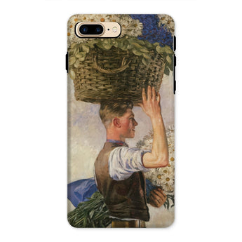 Covent Garden - William Bruce Ellis Ranken Iphone Case, 8 Plus / Matte, Phone Case Classical Painting Person Basket Flowers Head