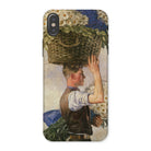 Covent Garden William Bruce Ellis Ranken Iphone Case, x / Matte, Phone Case Classical Painting Person Basket Flowers Head