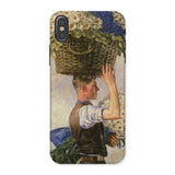 Covent Garden - William Bruce Ellis Ranken Iphone Case, x / Matte, Phone Case Classical Painting Person Basket Flowers Head
