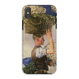 Covent Garden - William Bruce Ellis Ranken Iphone Case, Xs / Matte, Phone Case Classical Painting Person Basket Flowers Head