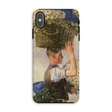 Covent Garden - William Bruce Ellis Ranken Iphone Case, Xs Max / Matte, Phone Case Classical Painting Person Basket Flowers Head