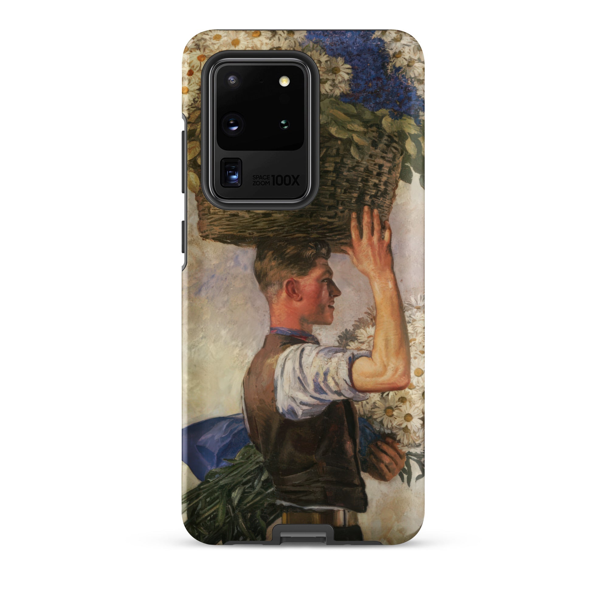 Covent Garden William Bruce Ellis Ranken Samsung Case, Galaxy S20 Ultra / Matte, Phone Case Classical Painting Man Basket Flowers Head