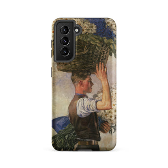 Covent Garden - William Bruce Ellis Ranken Samsung Case, Galaxy S21 Fe / Matte, Phone Case Classic Painting Man Basket Flowers Head