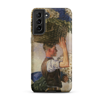 Covent Garden - William Bruce Ellis Ranken Samsung Case, Galaxy S21 Plus / Matte, Smartphone Case Classic Painting Man Basket Flowers