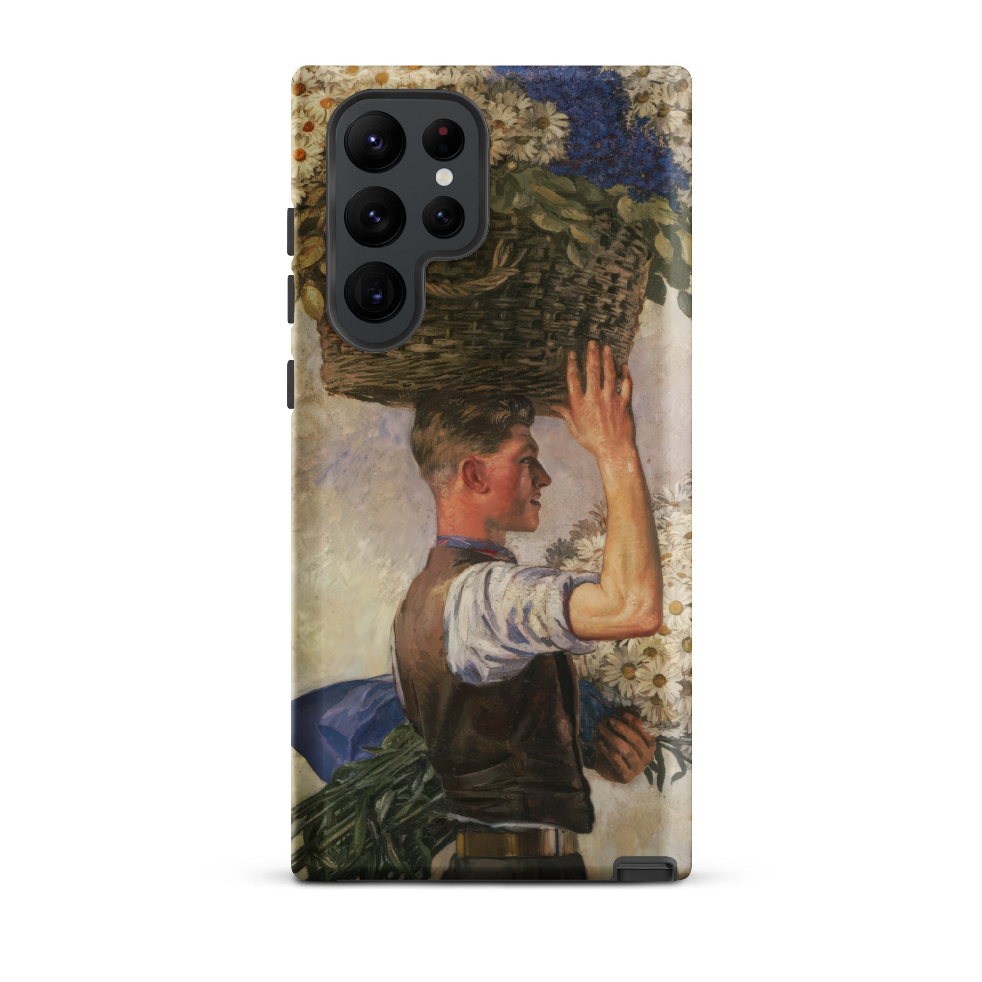 Covent Garden William Bruce Ellis Ranken Samsung Case, Galaxy S22 Ultra / Matte, Smartphone Case Classical Painting Man Basket Flowers