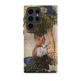 Covent Garden - William Bruce Ellis Ranken Samsung Case, Galaxy S23 Ultra / Matte, Phone Case Painted Man Basket Flowers Head