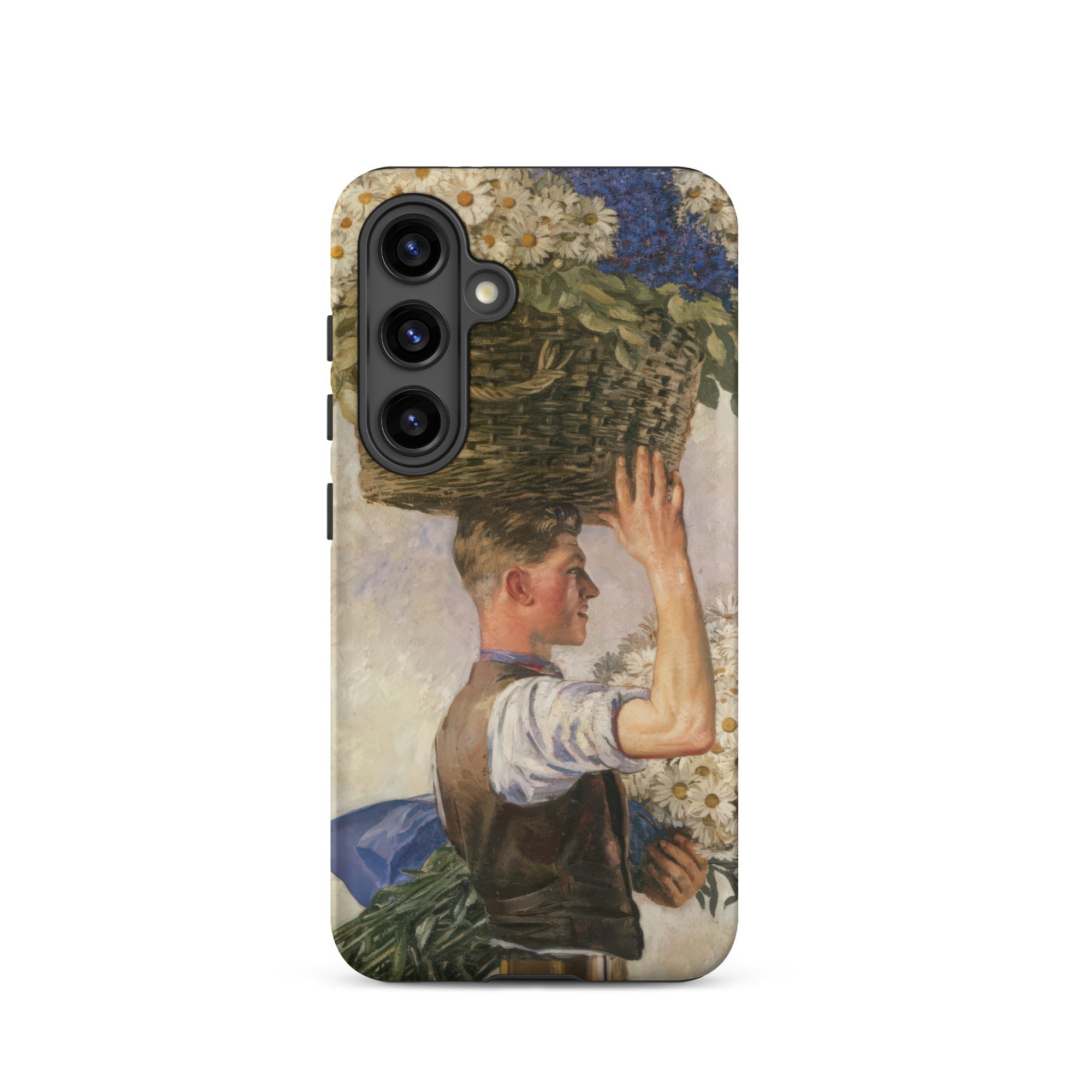 Covent Garden William Bruce Ellis Ranken Samsung Case, Galaxy S24 / Matte, Phone Case Classic Painting Man Basket Flowers Head