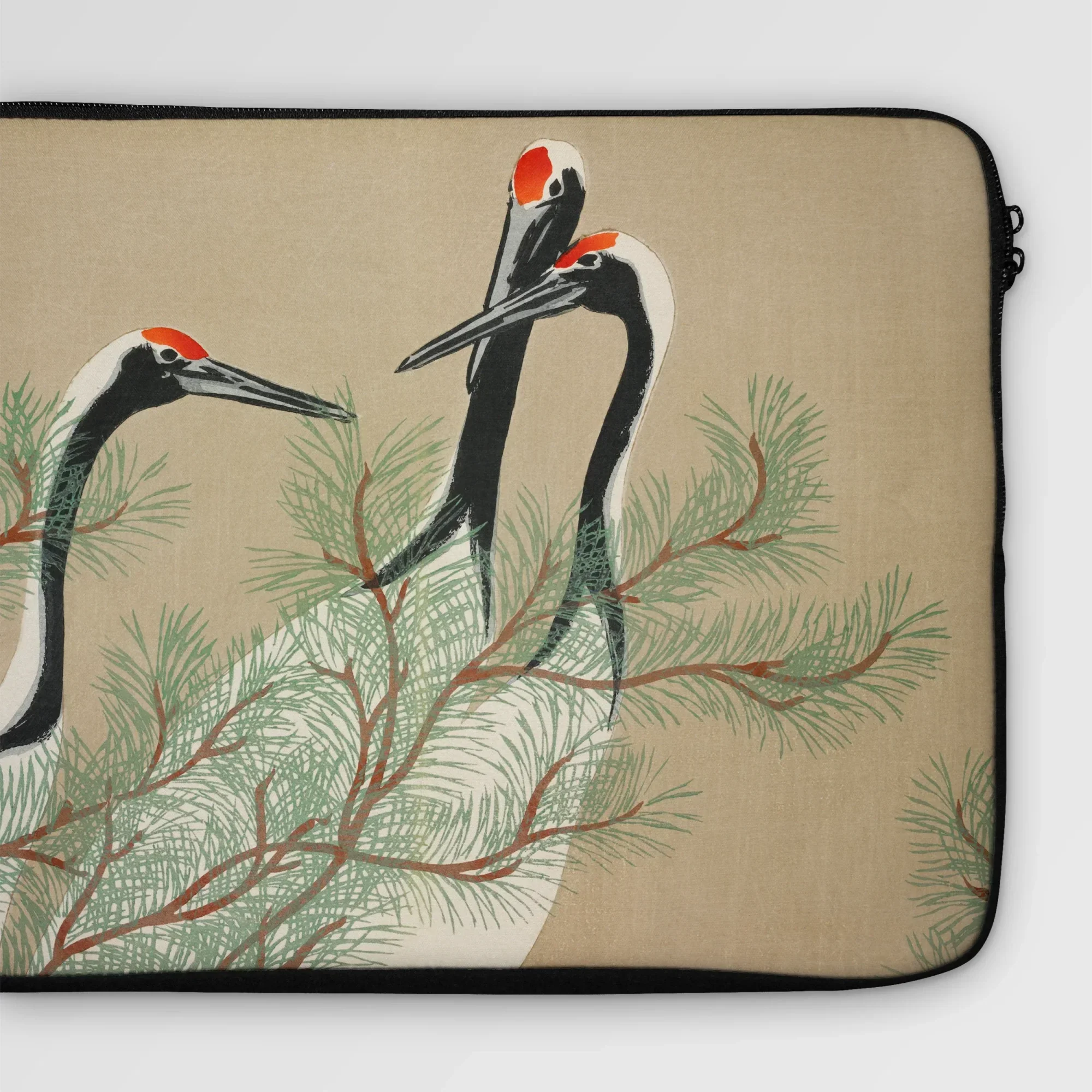 Cranes from Momoyogusa - Kamisaka Sekka Laptop Sleeve Computer Covers & Skins